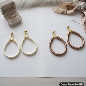 Budha All Weather Womens Earring. Color Cream And Copper